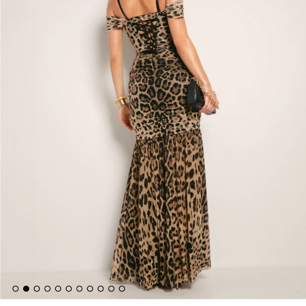 TA3 Sweetie Mermaid Dress Brand XS new with tags leopard - Picture 4 of 9